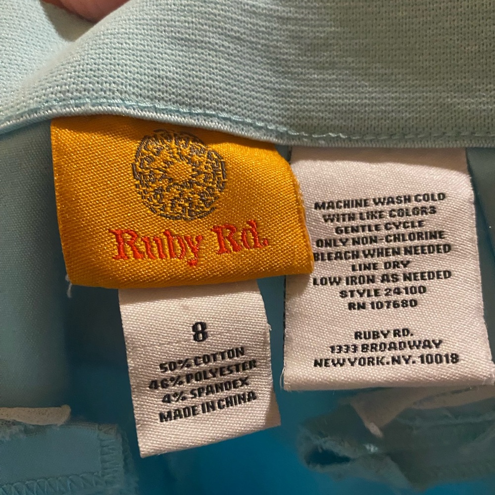 Ruby Rd. Soft Blue Pants - Picture 2 of 4